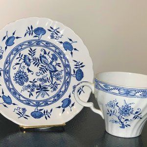 Blue Onion Teacup and Saucer Old Vienna